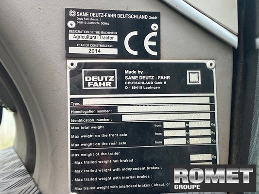 Tracteur agricole Tracteur agricole Deutz-Fahr 6180AGROTRONTTV
